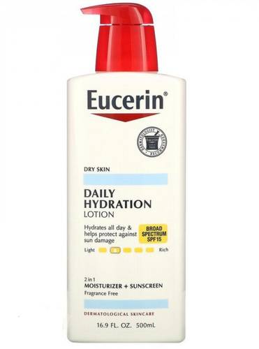 لوشن للترطيب مع SPF 15 واقي شمس من يوسرين 500مل  Eucerin