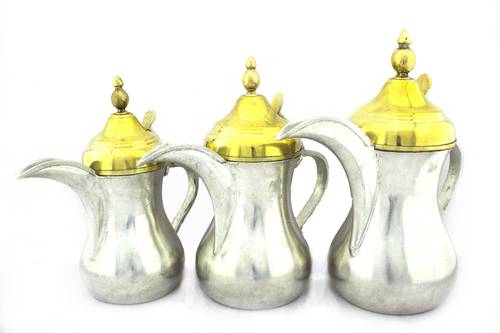 طقم دله بغدادي غطاء اصفر3 قطع