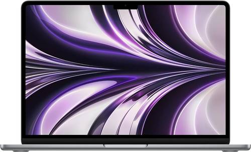 لابتوب ماك بوك اير من أبل 2022 مع شريحة Apple M2(شاشة Liquid Retina مقاس 13.6 إنش، RAM 8GB، ذاكرة تخزين SSD 256GB، كاميرا فيس تايم HD) - بلون رمادي فلكي