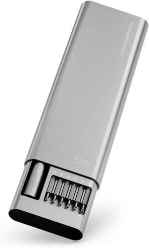 طقم مفك براغي كهربائي 48 في 350mAh من باورولوجي - رمادي، حافظة بسيطة، سيليكون