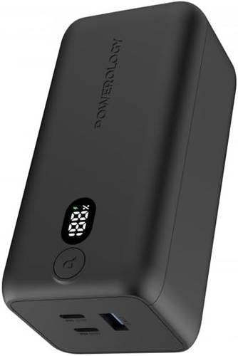 شاحن متنقل 20000 مللي أمبير ثلاث مخارج بورولجي Powerology 20000mAh 65W Onyx Power Bank