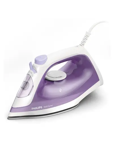 Philips Steam Iron Continuous Steam Flow 40 g/min 10000 g, min with the ability to iron thick fabrics - 1800W - 300ml - 50,60Hz 3000 Series Dst1020,36 1,6 kg Purple