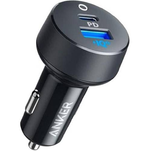 شاحن سيارة انكر باوردرايف كلاسيك 35 واط بمنفذ USB ومنفذ تايب سي