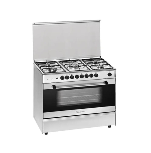 Meireles Gas Cooker 60x90 Cm 5 Burners Steel
