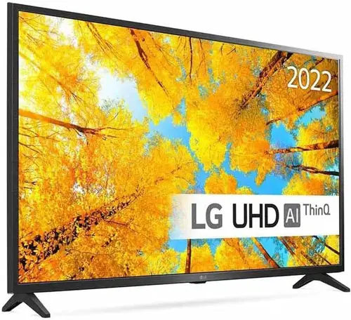 ال جي تلفزيون الترا اتش دي 4 كيه 43 بوصة سلسلة UQ75006، تصميم شاشة سينما 4 كيه اكتيف HDR ويب او اس سمارت بتقنية الذكاء الاصطناعي ثينك كيو