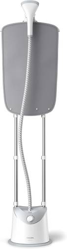 Philips Easy Touch Stand Steamer - 1800W, 35g/min Continuous Steam, 1.4L, 3 Steam Settings, Style Ironing Mat, Grey/White - GC487/86