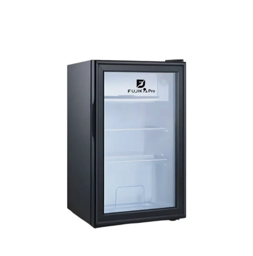 Fujika Pro Glass Door Cooling Refrigerator 3.2 FT Black