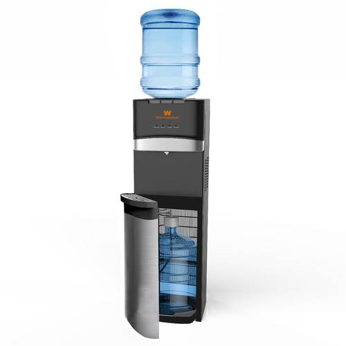 White Westinghouse Water Cooler, Top And Bottom Loading, Stand, 1 Buzzer, Child Safety Lock, Hot And Cold Water Tank Made Of Stainless Steel, Black,WW01WD77TBLFS-NBC(K)