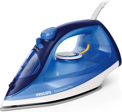 PHILIPS Easy Speed Plus Steam iron 2100 W, 110g Steam boost, 30g/min Continuous Steam, Ceramic Soleplate - GC2145, Blue