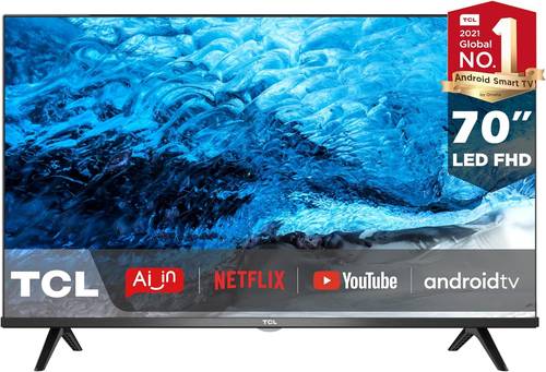 تي سي ال 70 انش 4K HDR معتمد بنظام اندرويد - 70T615 (موديل 2020)، أسود