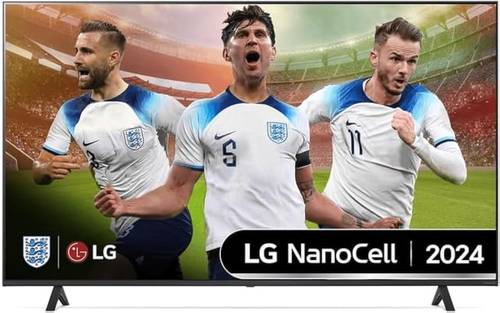 LG شاشة ذكية نانو سيل نانو 81 بدقة 4K مقاس 55 بوصة بتقنية الذكاء الاصطناعي Hdr10 Webos24 2024 55Nano81T6A. لون اسود