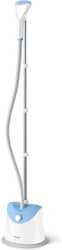 PHILIPS Standing Garment Steamer - Steam Flow of 32 Grams per minute - 1600W - Water tank capacity 1.4 Litre - 50/60Hz - Easy Touch/Blue GC482/26