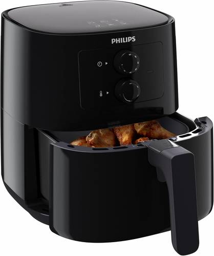 Philips 1400W Analog Essential Air Fryer with Rapid Air Technology Black 4.1 Liter HD9200/90
