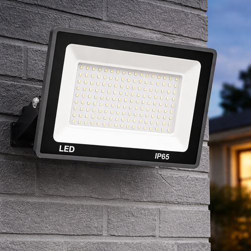 كشاف LED خارجي 200 واط شمسي 4000K مقاوم للماء IP65