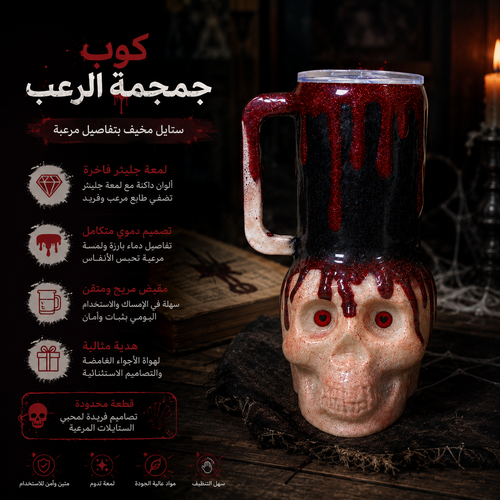  كوب جمجمة الرعب 🩸💀
