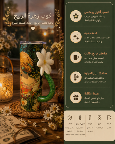 كوب زهرة الربيع 🌼