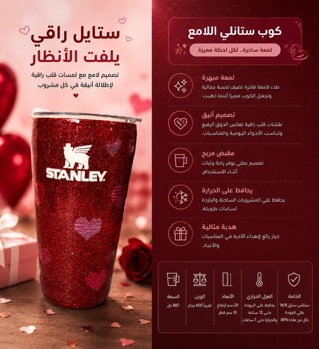 كوب ستانلي القلوب ❤️