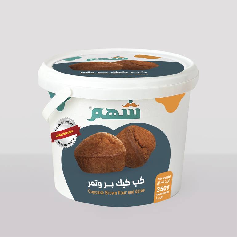 كب كيك بر بالتمر (بدون سكر مضاف)