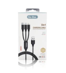 كابل  GO-DES  ( 3IN1 )