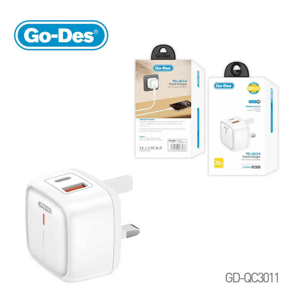شاحن جداري GO-DES   USB+PD