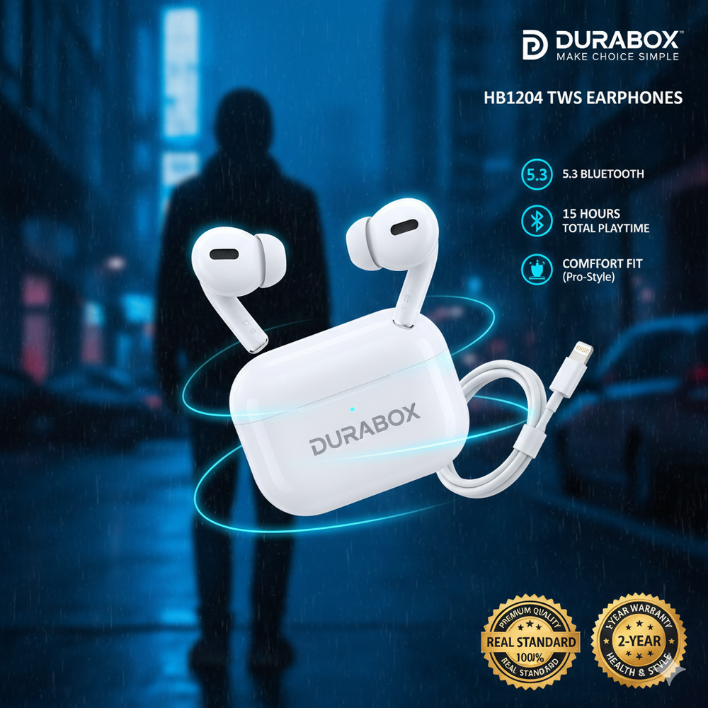 🎧 سماعات أذن لاسلكية DURABOX HB1204  إصدارPro
