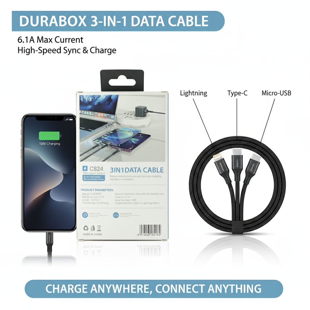 كابل   DURABOX ( 3IN1 )