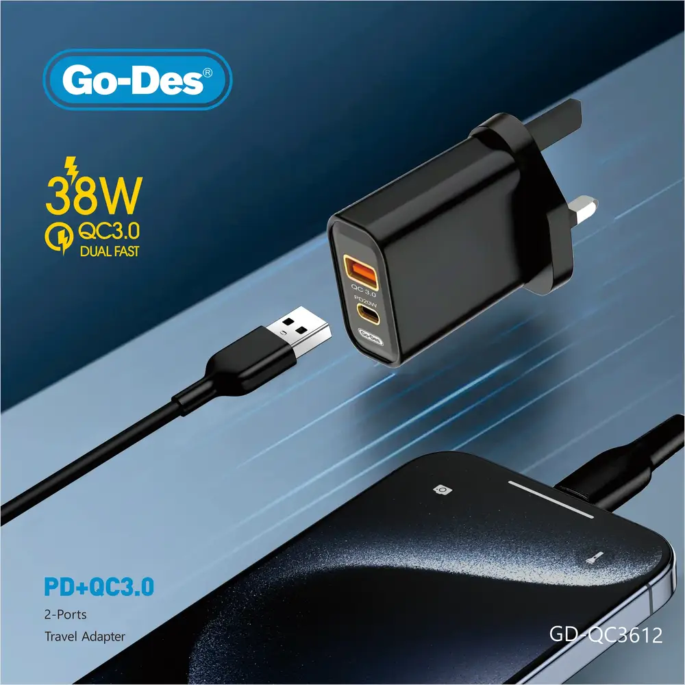 شاحن جداري GO-DES   USB+PD