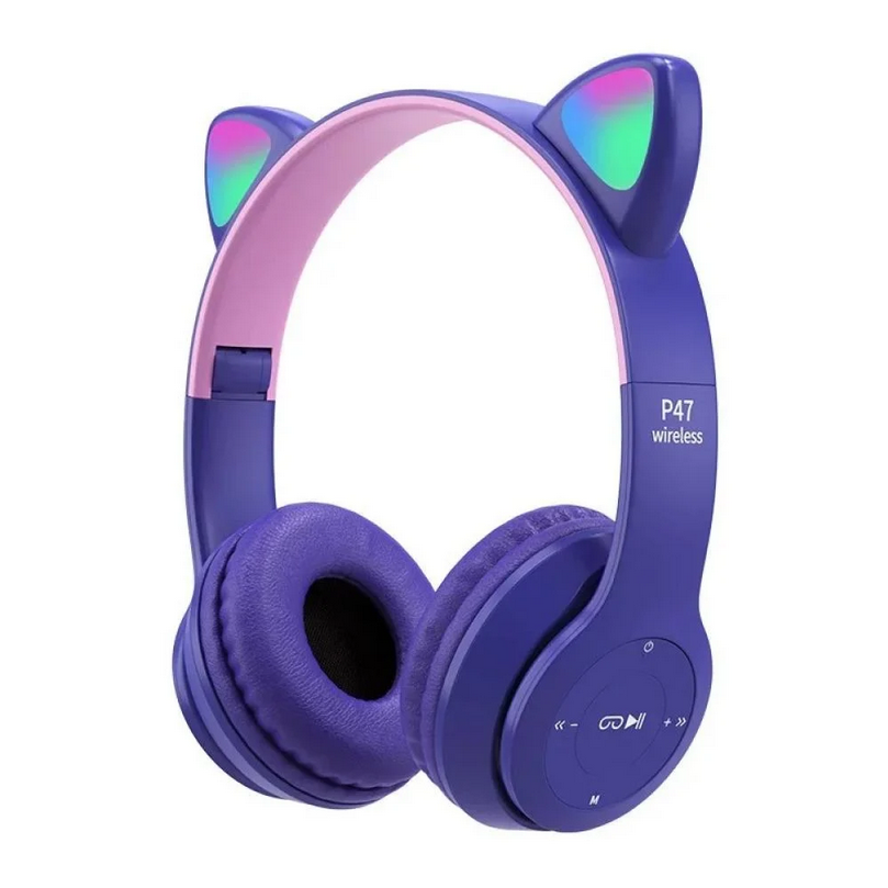 🎧 سماعات P47 اللاسلكية بتصميم وإضاءة LED RGB