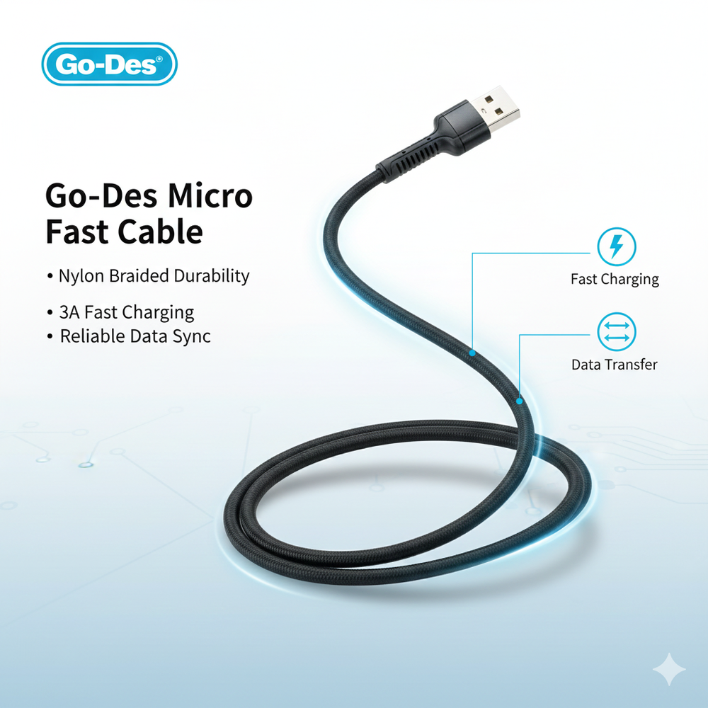 كابل GO_DES ( 1M )         USB-MICRO