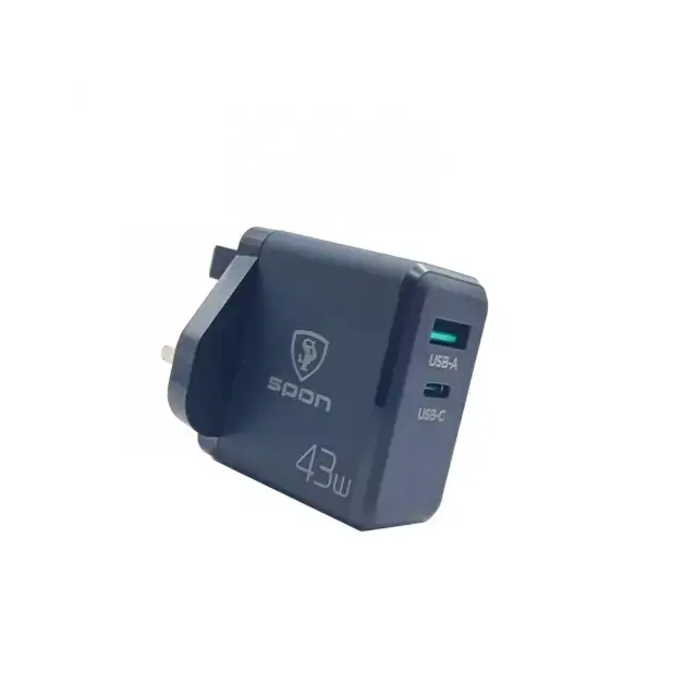 راس شاحن جداري PD+USB قوة 43وات