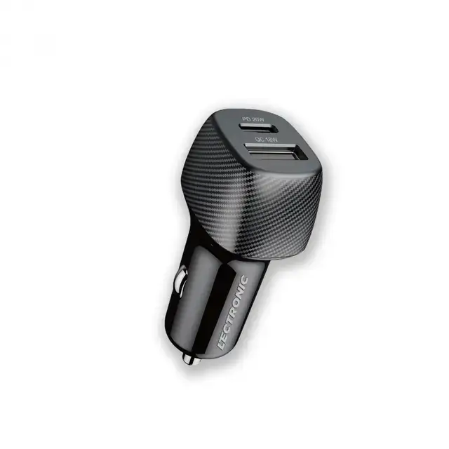 شاحن سيارة سريع 48W بمنفذين Type-C + USB من SPON