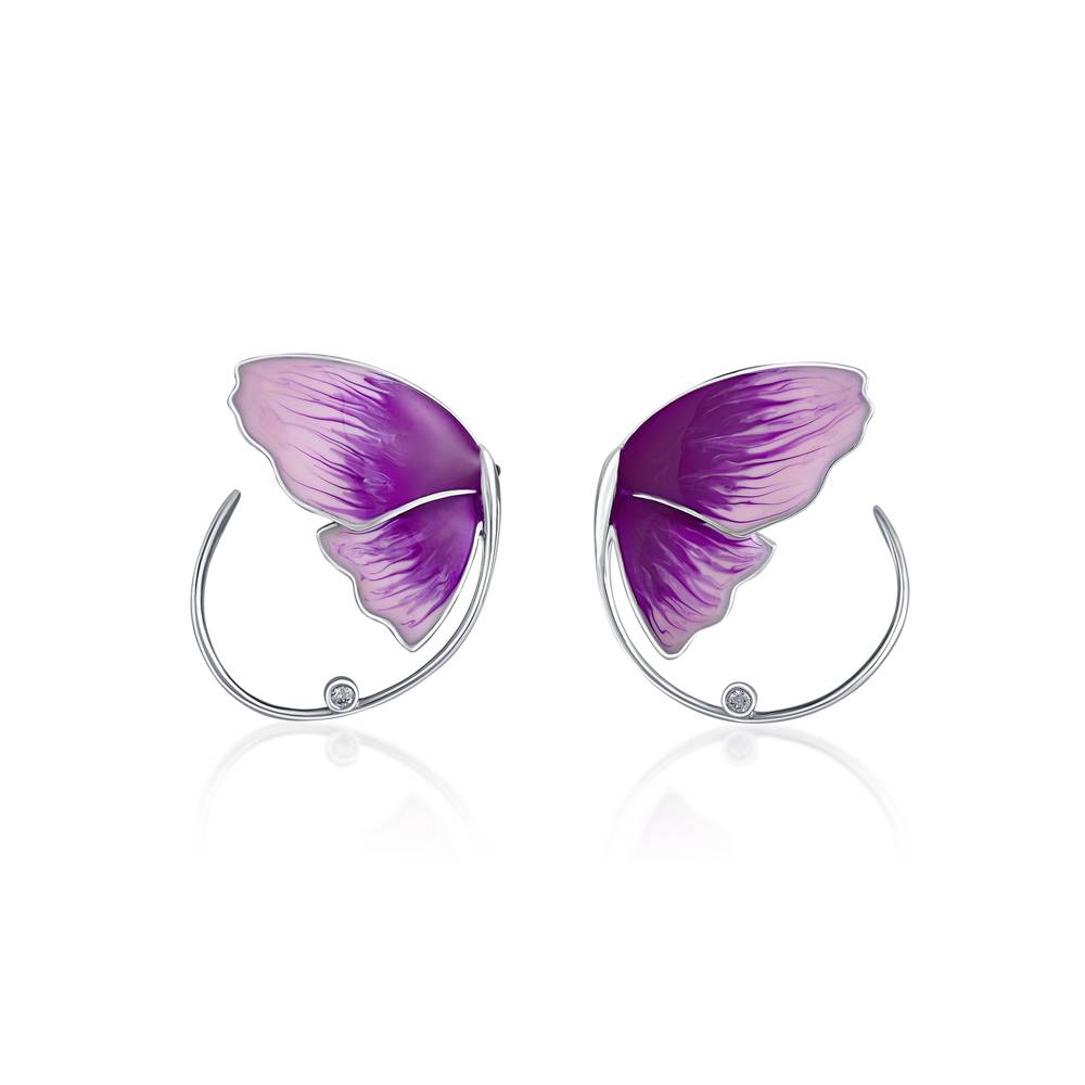 Pink large farfalla earrings