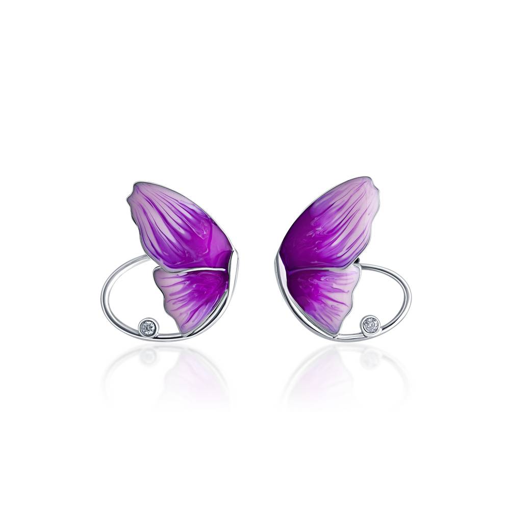 Pink small farfalla earrings