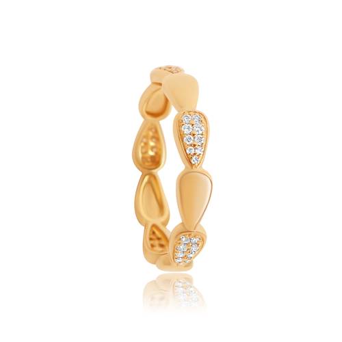 Ovale half pave ring