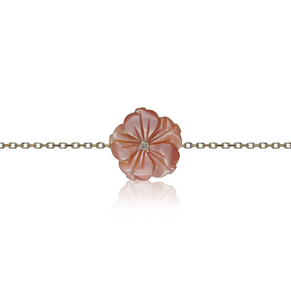 Pink Shell Flower Bracelet
