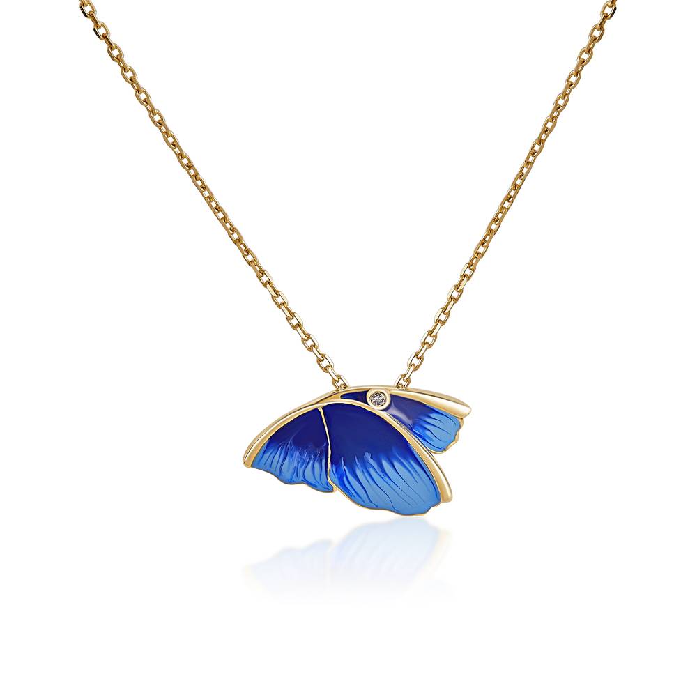 Blue farfalla necklace