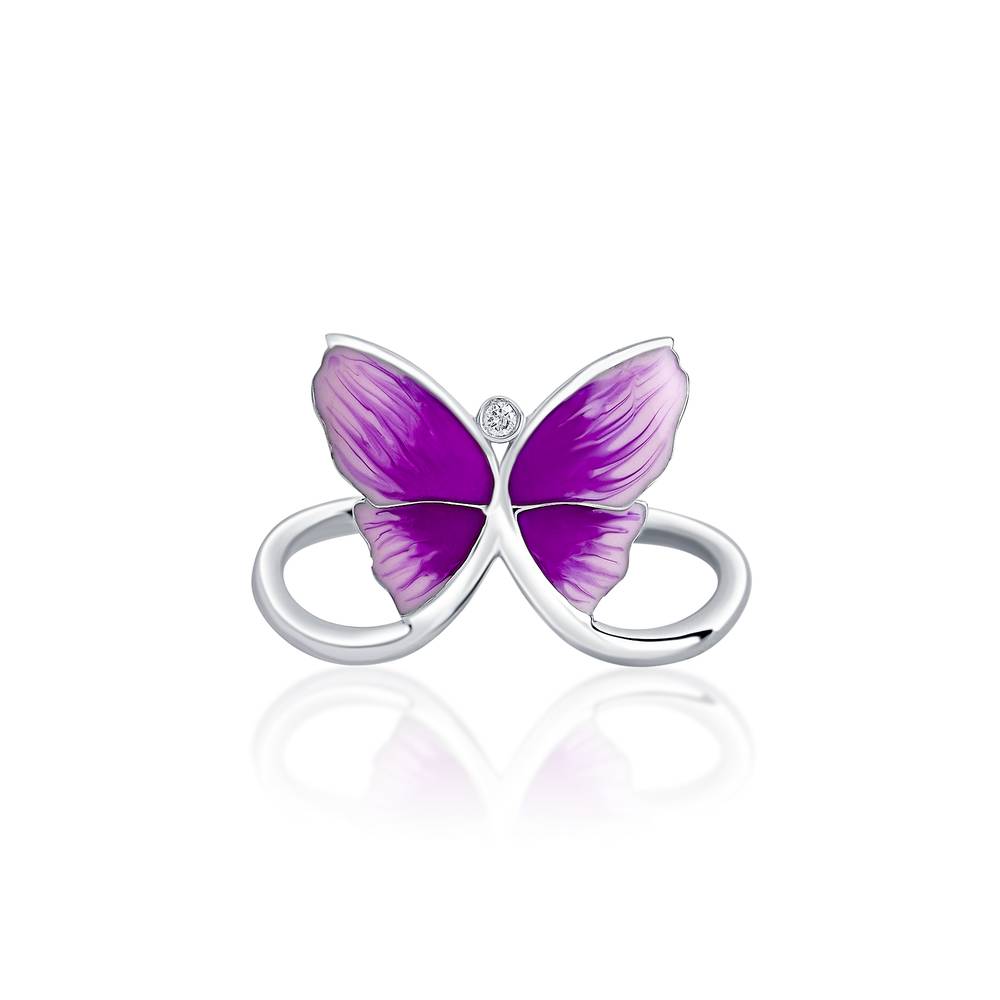 Pink farfalla ring
