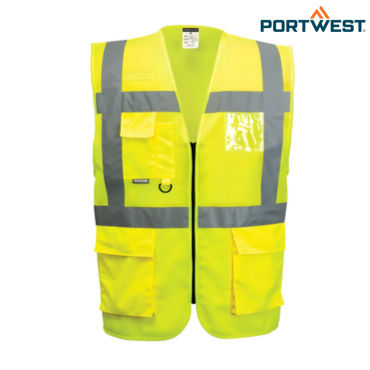 سترة عاكسة Portwest Madrid نصف شبكية - تهوية عالية للأجواء الحارة