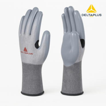 DELTA PLUS Cut Resistant Safety Work Gloves x3 Pairs –  (Grey)