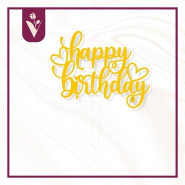 Happy Birthday's Topper 2 - Gold