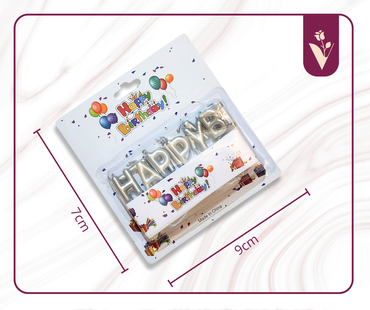 separate birthday party candles - Silver