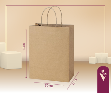 Rectangular Gift Bags / Large - Brown