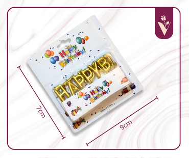 separate birthday party candles - Gold