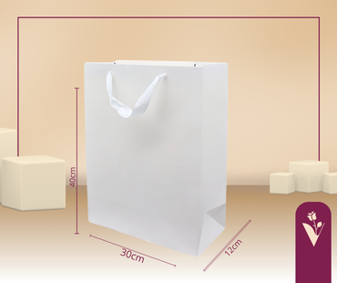 Rectangular Gift Bags / Large - White