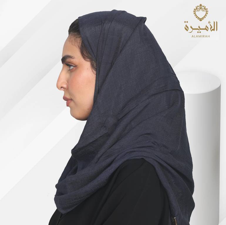 طرحة لنن لون كحلي