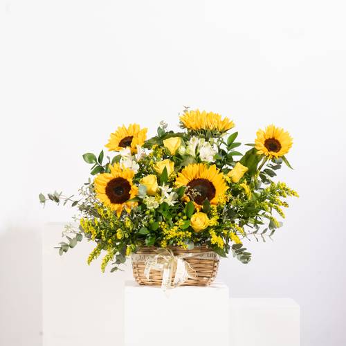 Sunflowers Basket - Small 