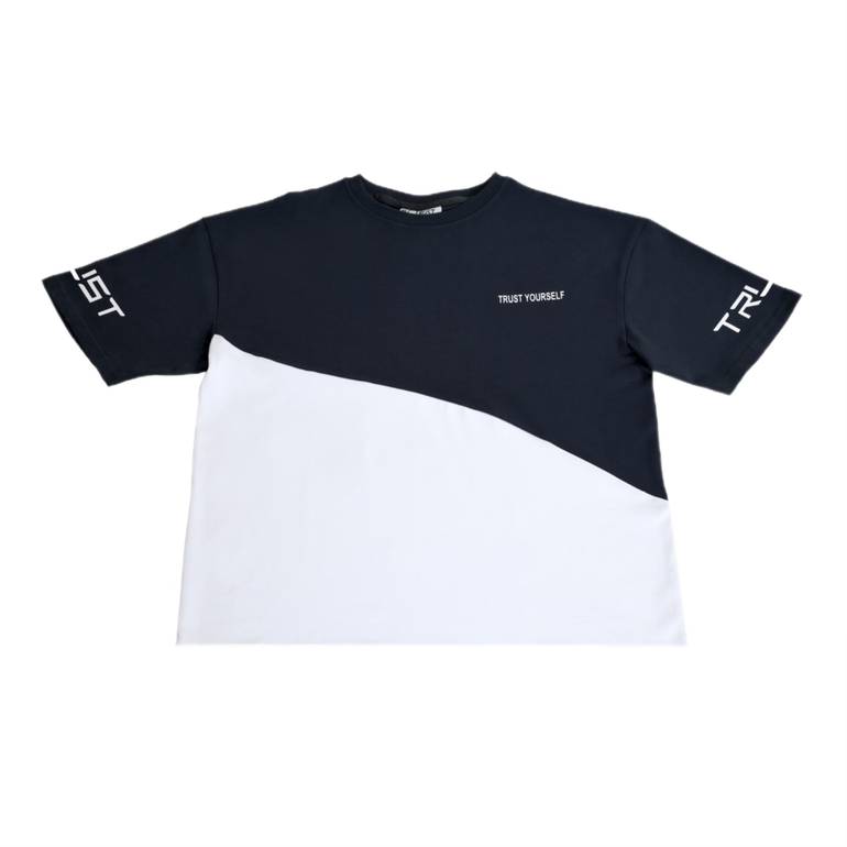 Grey and white T-shirt
