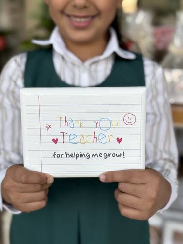 لوحة خشبية (thank you my teacher )