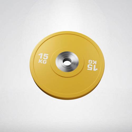 COLORED WEIGHT BUMPER PLATES IN CPU 15 KG YELL