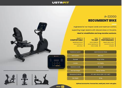 ustrfit RECUMBENT BIKE A2200G